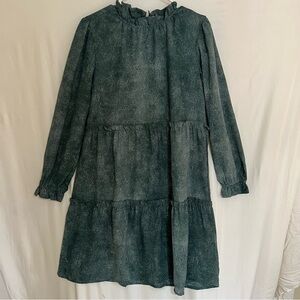 Lularoe Annabelle Ruffled Tiered Dress, Green, Sz Small